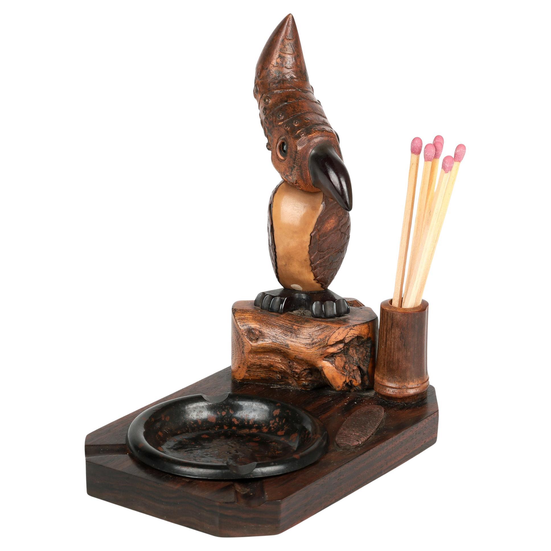 Henry Howell YZ Nut Bird Streichholzhalter, Schlagbolzen und Aschenbecher im Angebot