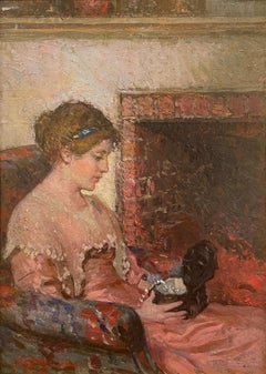 "The Jewel Box" Henry Hubbell, Student of Whistler Intimate Interior Painting
