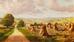 Largo camino rural, otoño