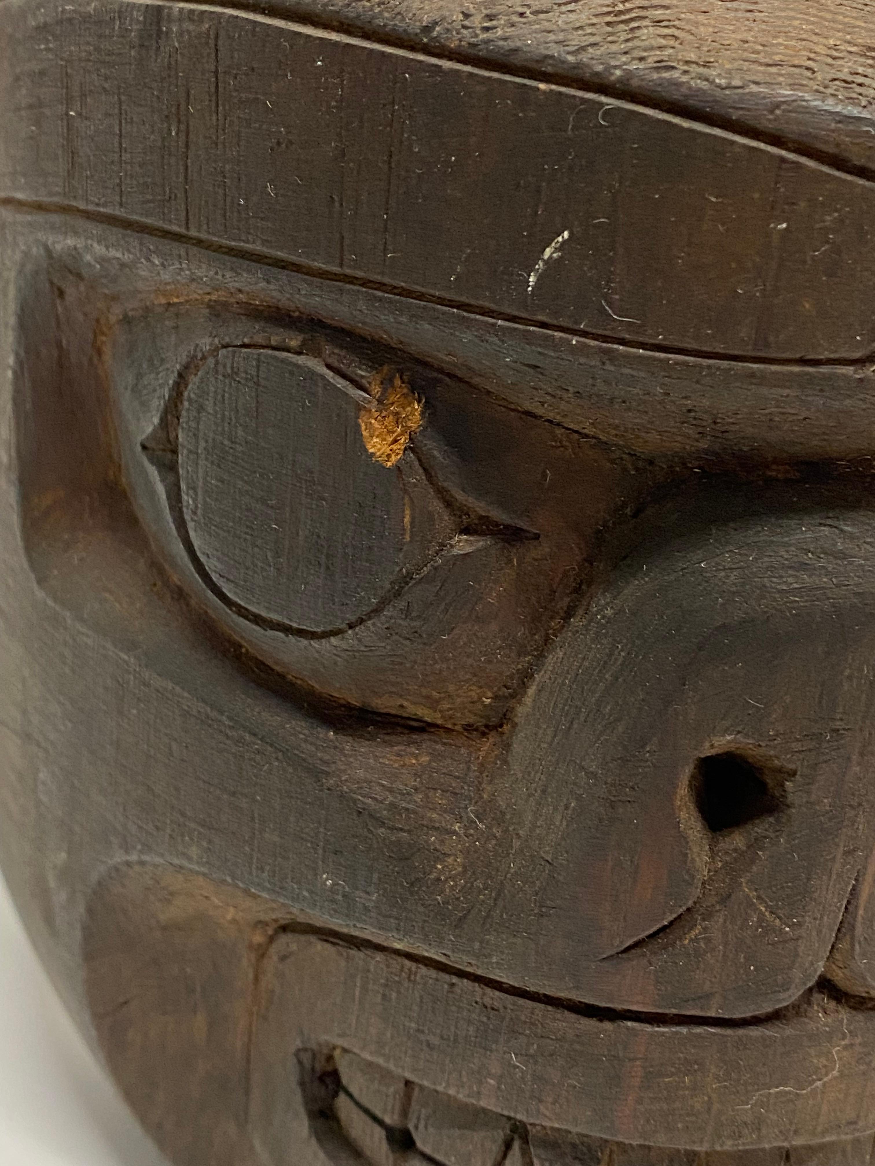 Henry Hunt (1923-1985) First Nations Bear Carving Mask For Sale 1