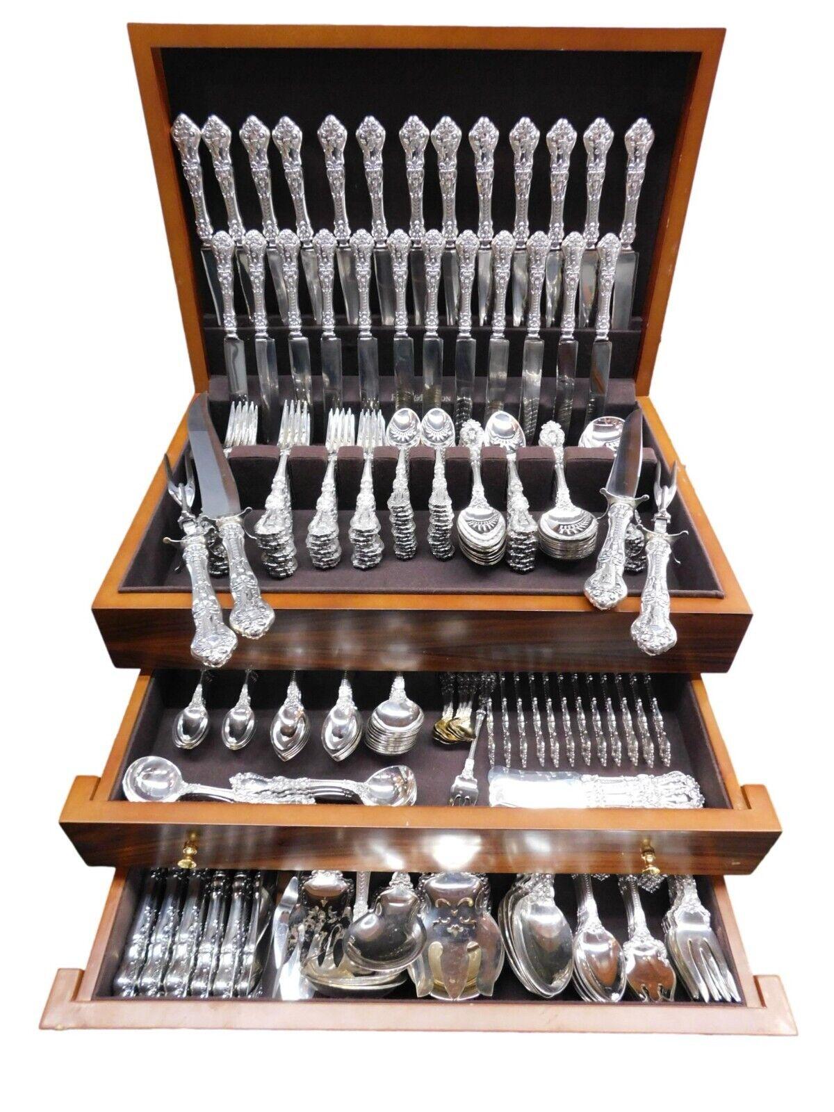 Henry II by Gorham Set di posate in argento sterling per 18 persone Servizio da tavola 278 pezzi in vendita 9