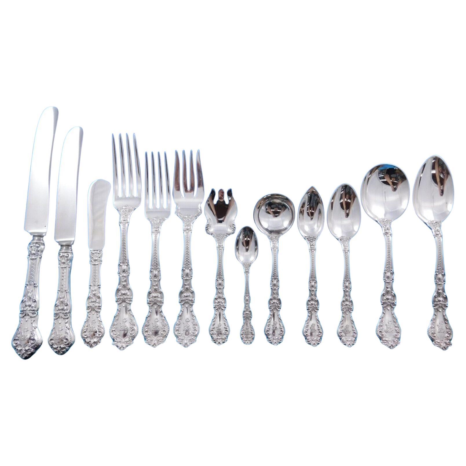 Henry II by Gorham Set di posate in argento sterling per 18 persone Servizio da tavola 278 pezzi in vendita