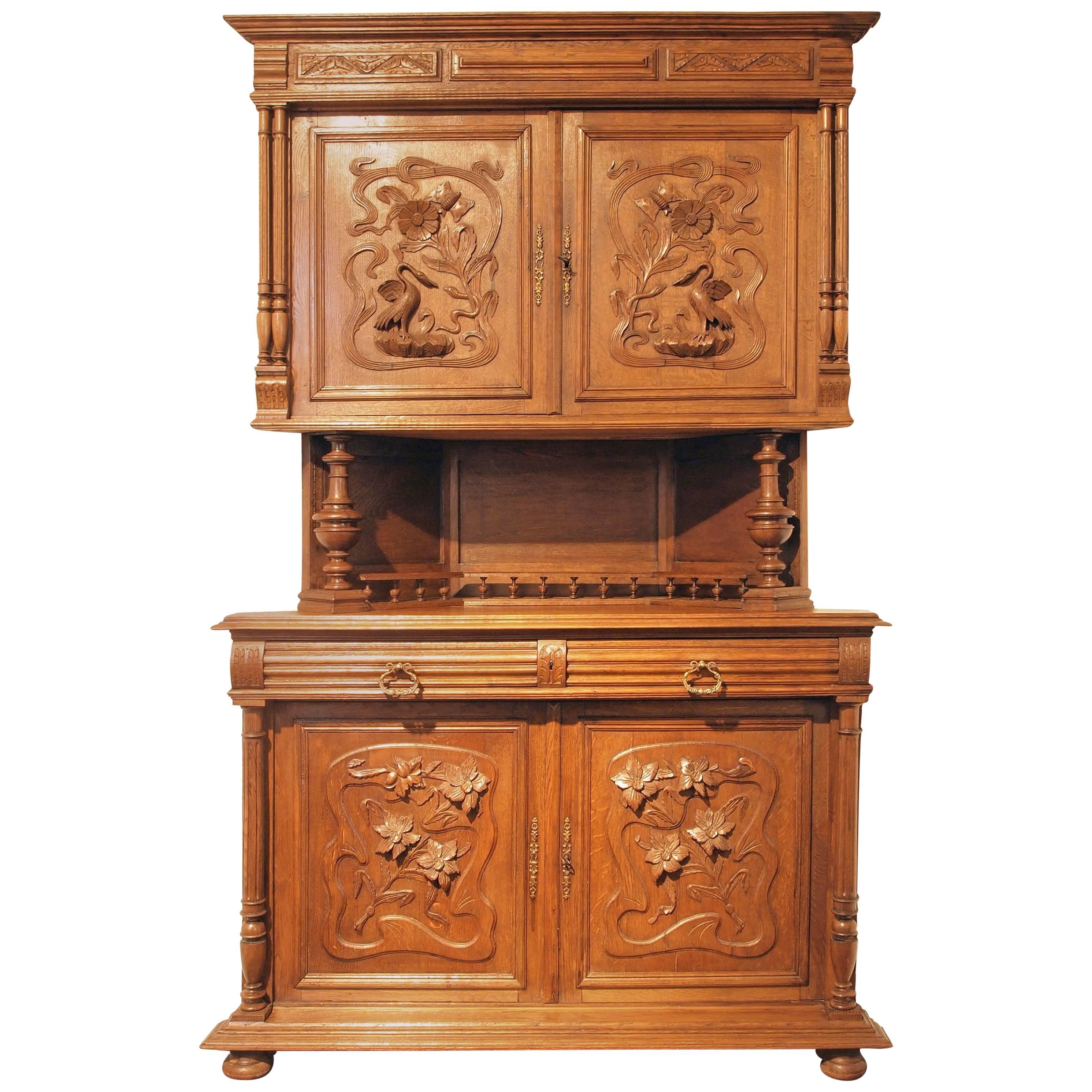 Henry II. Eck-Buffet aus Eichenholz im Angebot