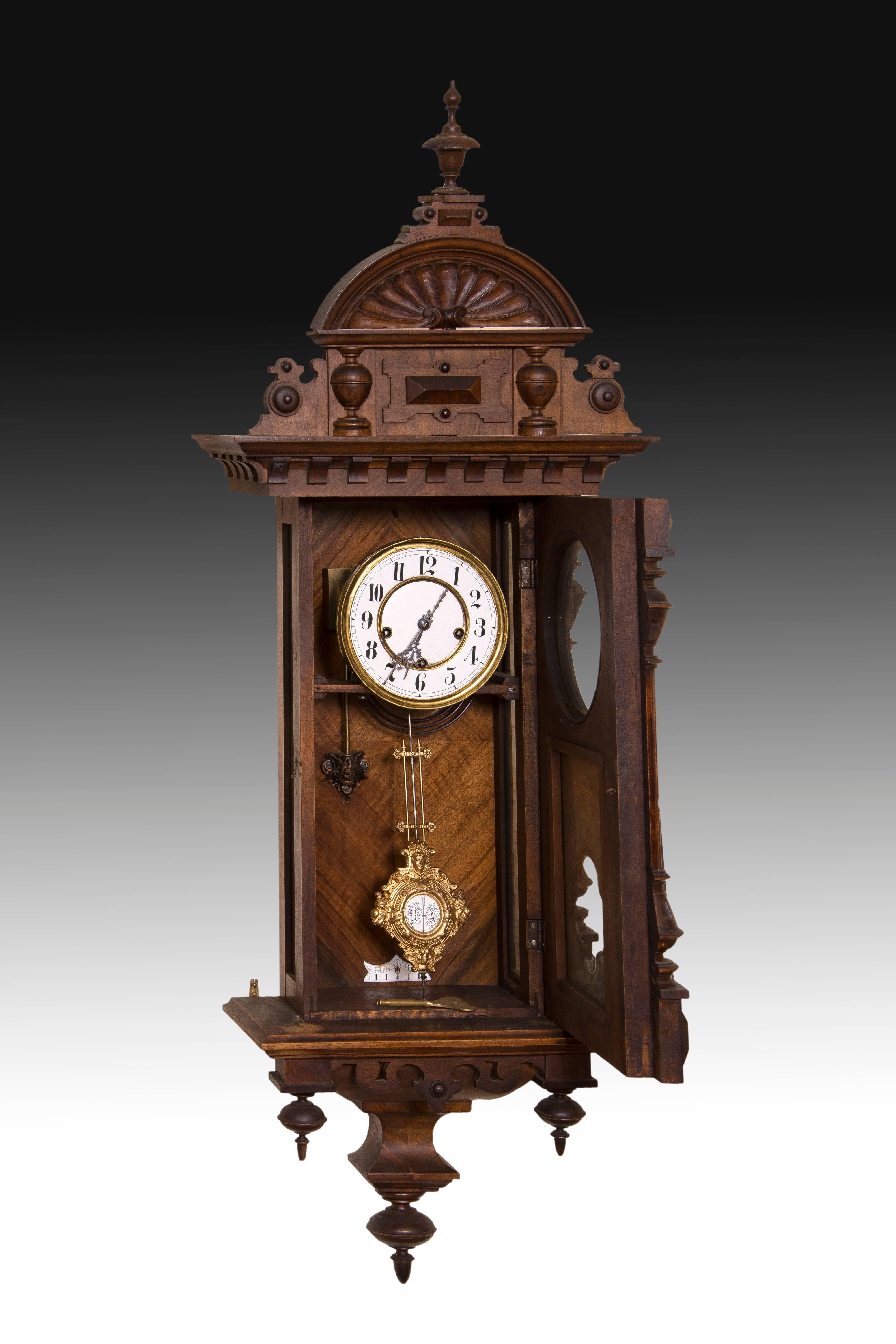 French Henry II Style Pendulum Clock, 19th Century For Sale