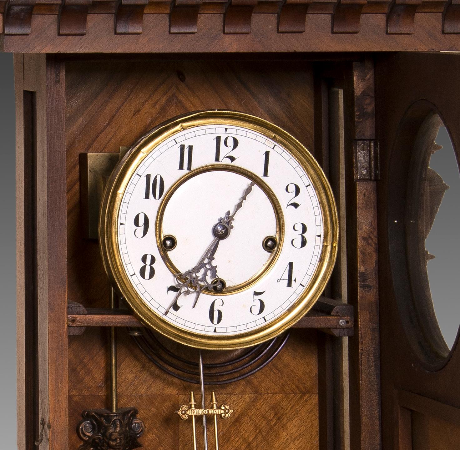 Pendulum-Uhr im Henry-II-Stil, 19. Jahrhundert (Holz) im Angebot