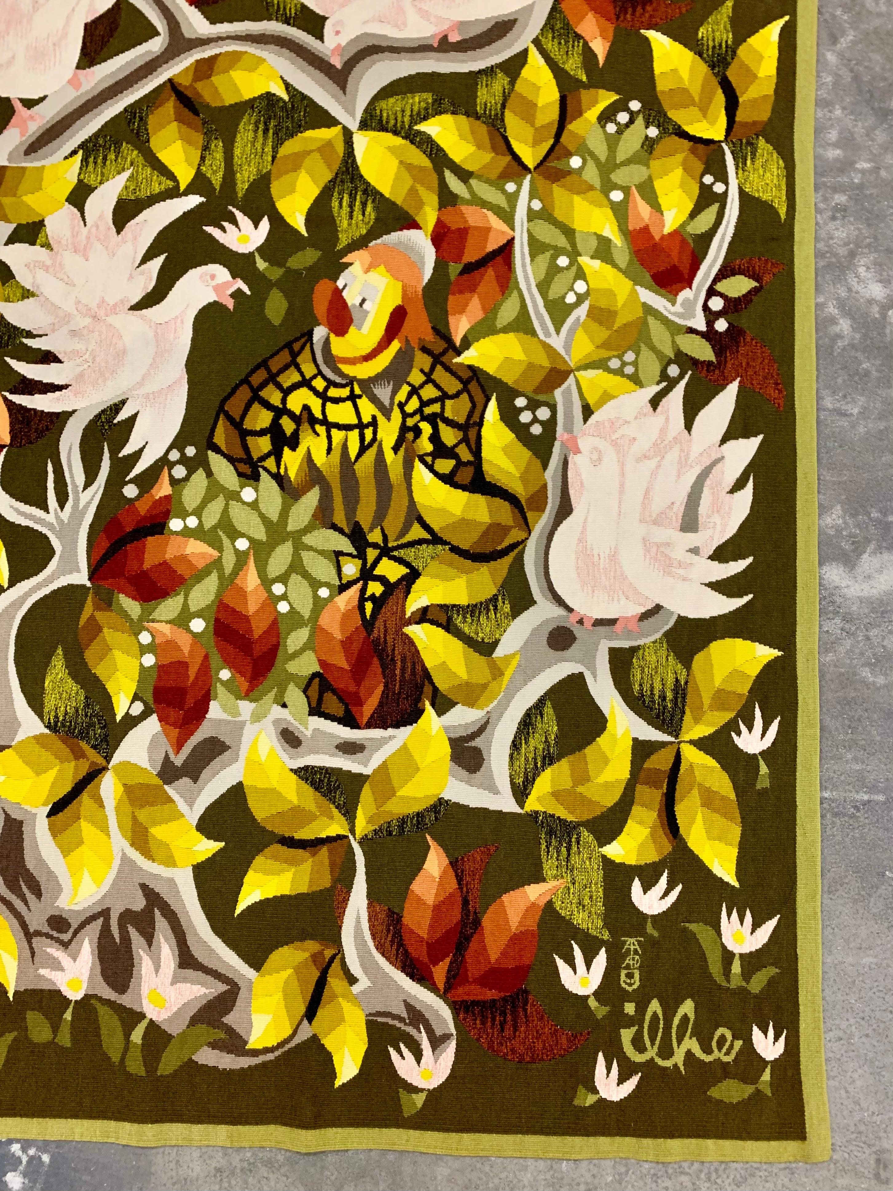 Henry Ilhe – Aubusson-Wandteppich (Französisch) im Angebot
