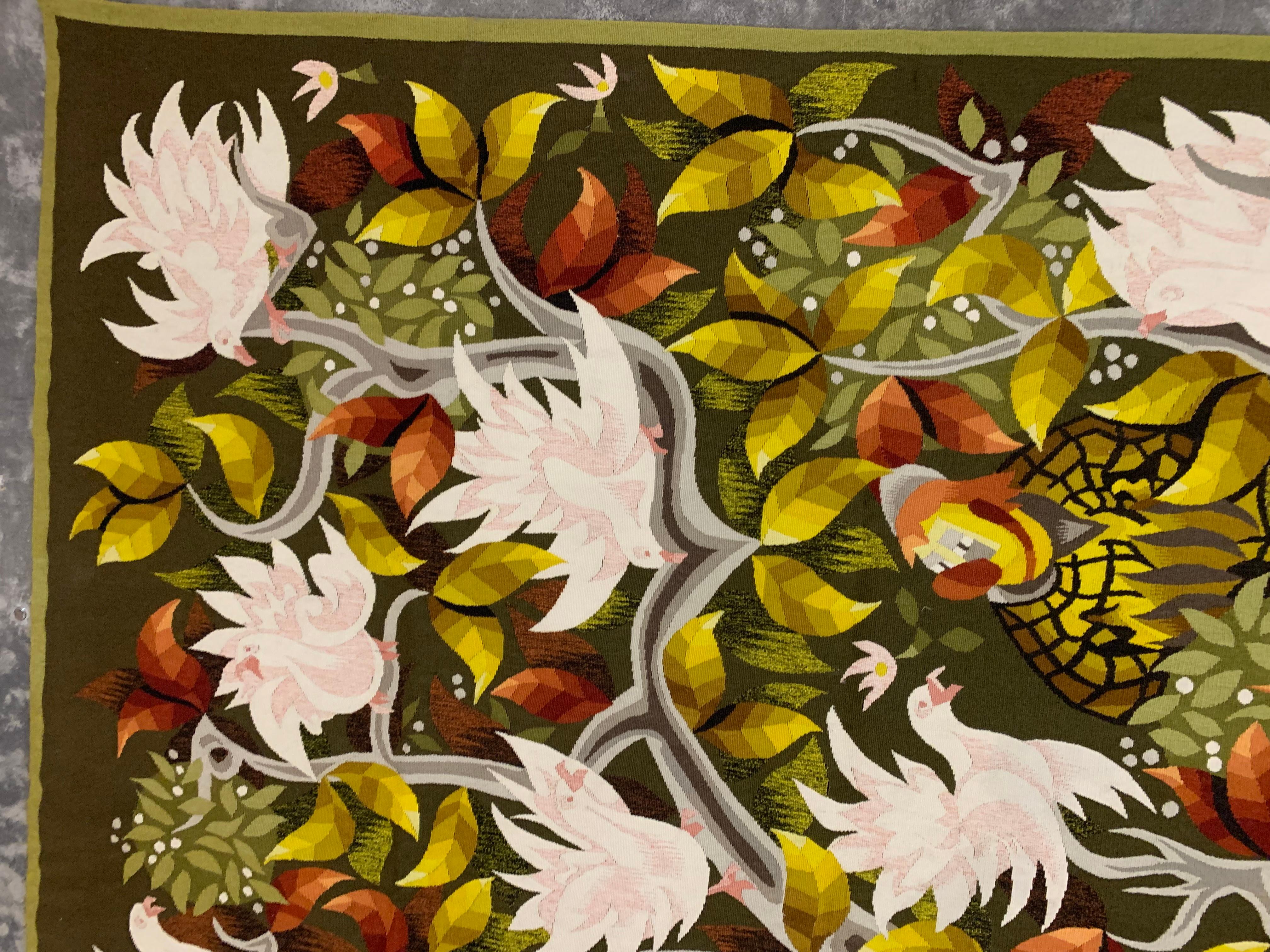 Henry Ilhe – Aubusson-Wandteppich (Handgewebt) im Angebot