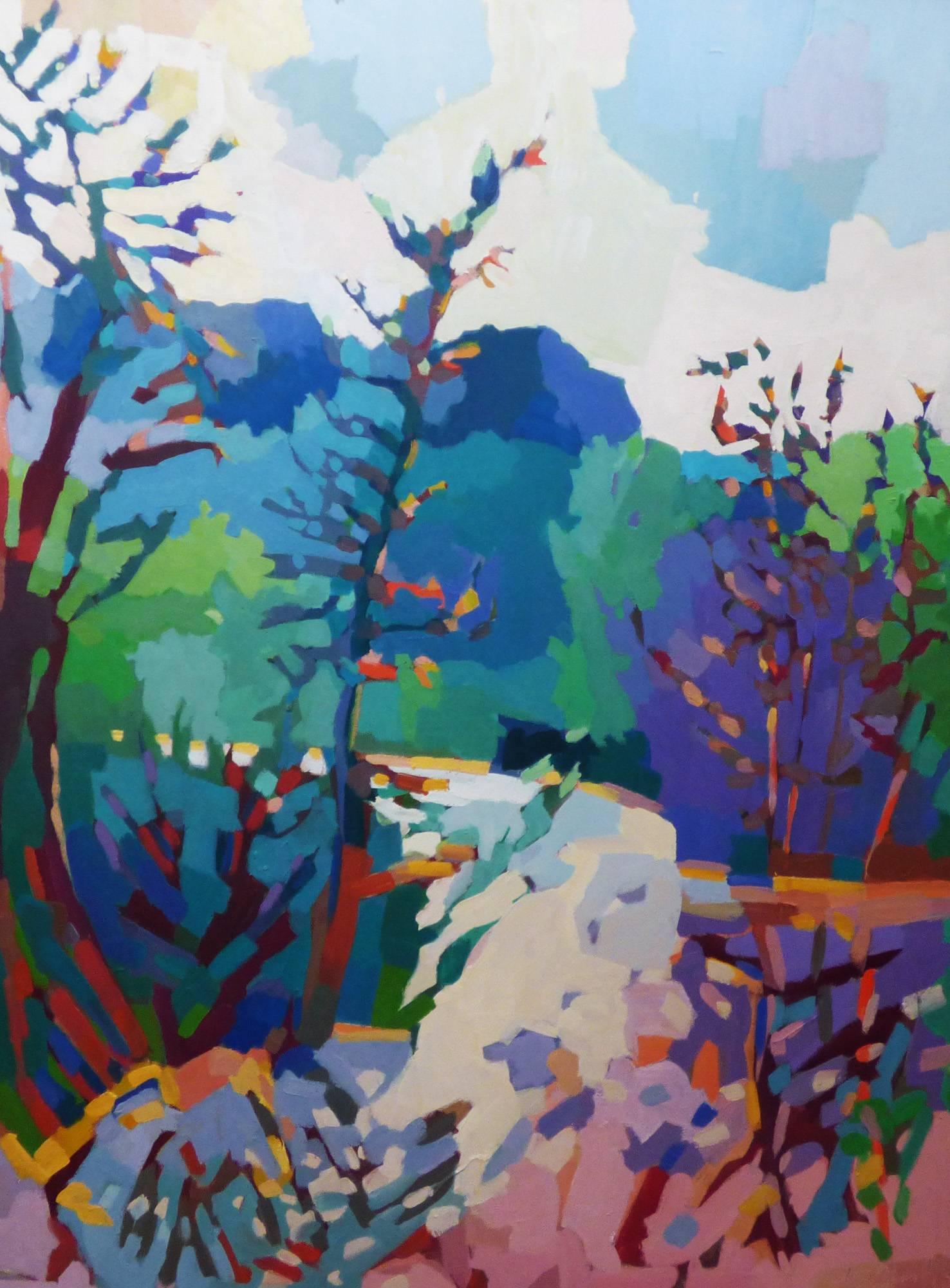 Bend in the River, Allagash - Painting by Henry Isaacs