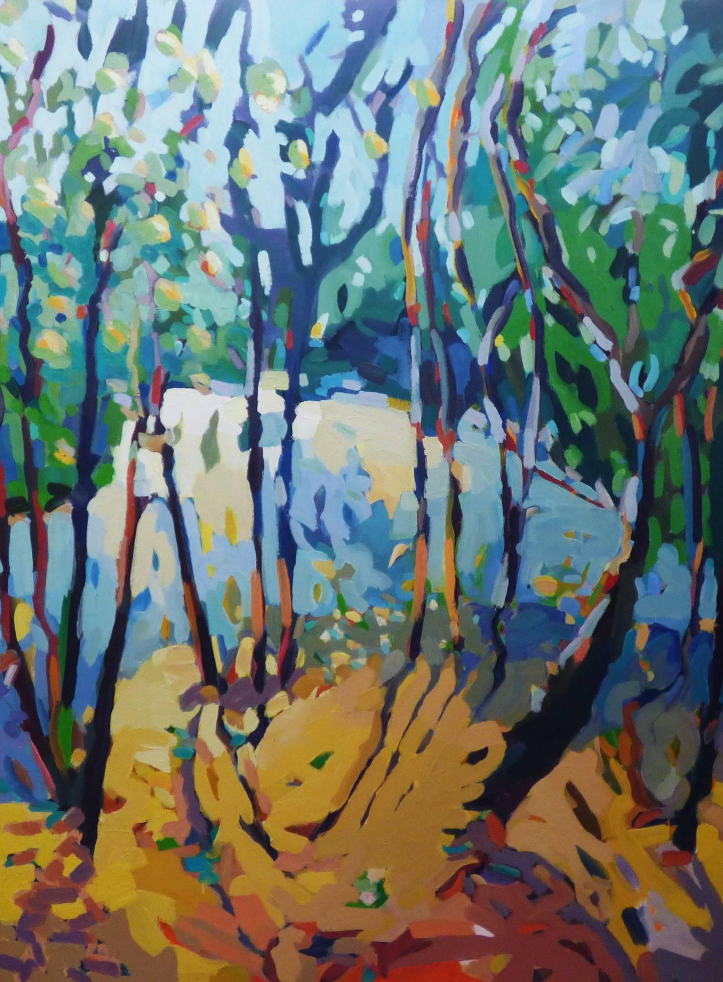 Henry Isaacs Landscape Painting - Bend in the River, Allagash