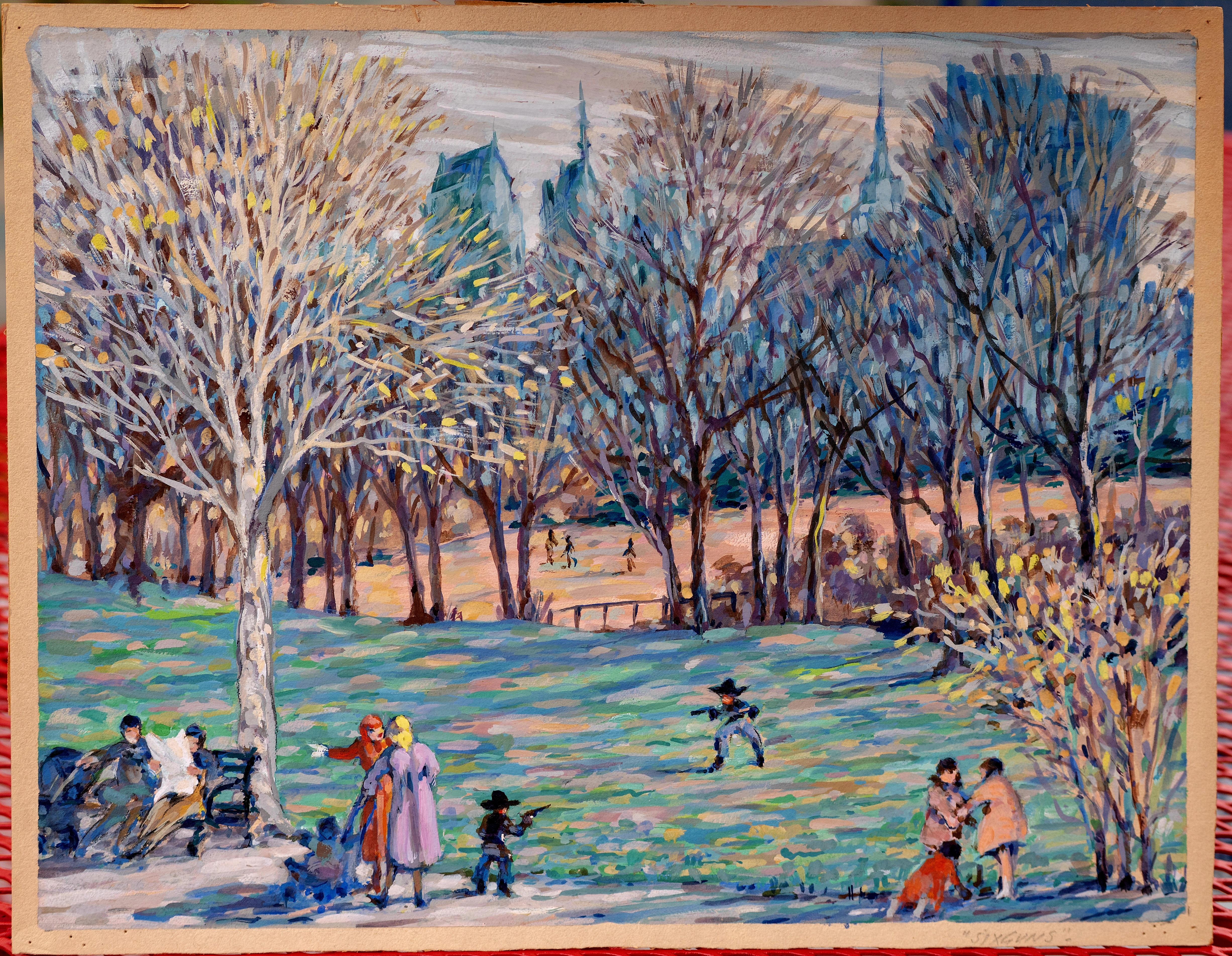 Sechs Gewehre (Amerikanischer Impressionismus), Painting, von Henry Ives Cobb, Jr.