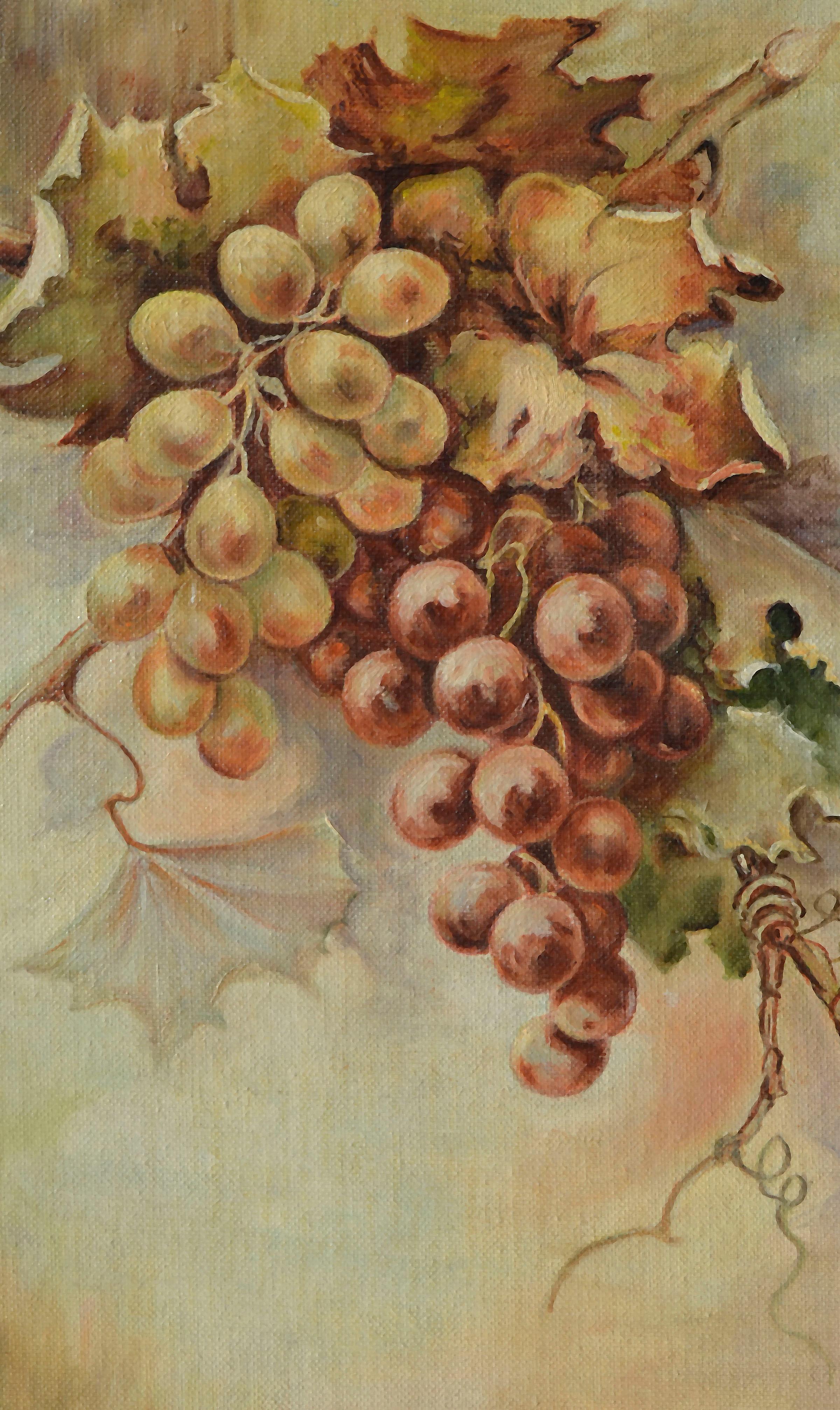 Mid Century Grapes Still Life  - Painting by Henry Jackson