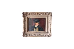 Antique Sailor Man Porträt Ölgemälde Französisch Porträt eines männlichen mit einem Bart