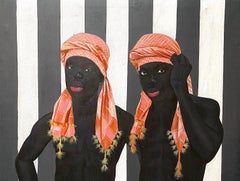 Hermandad -Siglo XXI, Contemporáneo, Retrato figurativo, Hombres negros, Acrílico