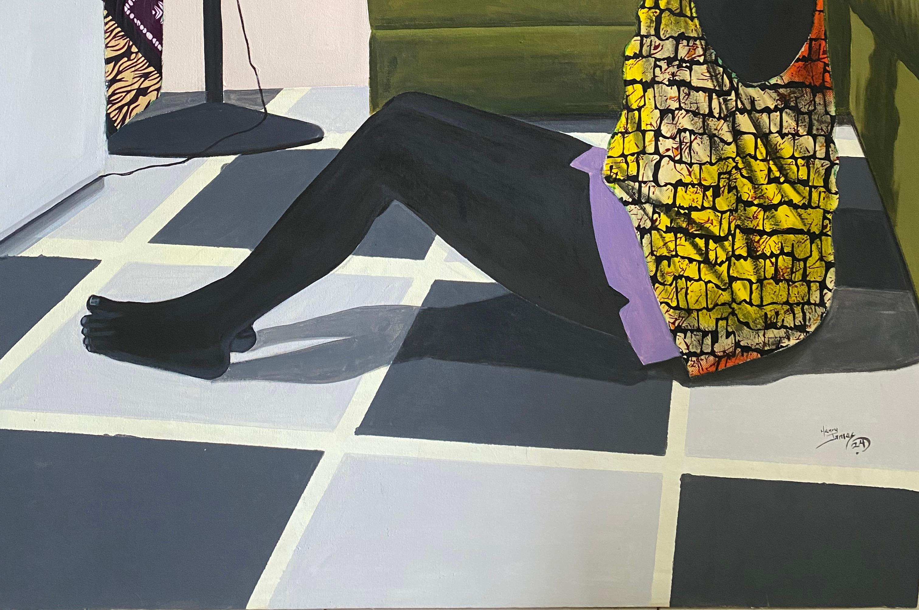 Mutterschaft -21. Jahrhundert, Zeitgenössisch, Figuratives Porträt, Kinder, Frauen (Surrealismus), Painting, von Henry James