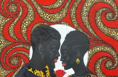 Symbol of Love - 21st Century, Contemporary, Figurative Portrait, Africa, Couple