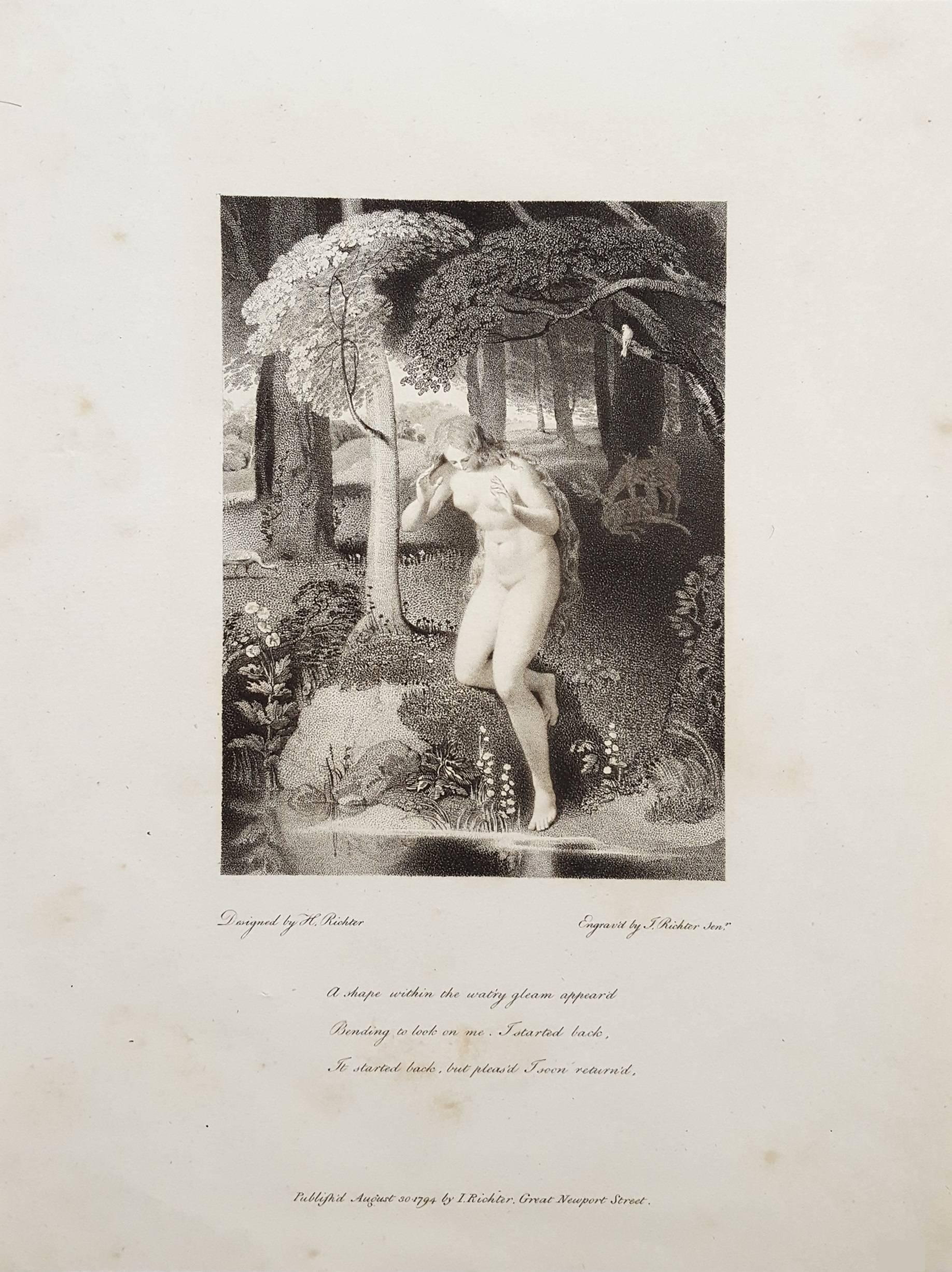 Nude in Woods - Print by Henry James Richter