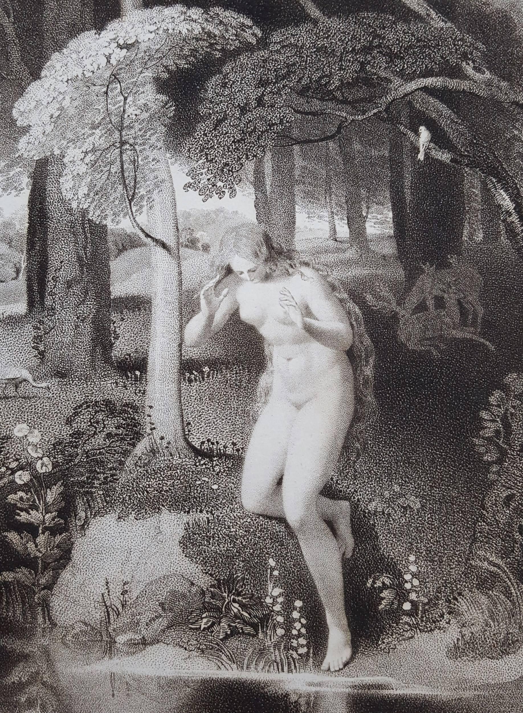 Henry James Richter Nude Print - Nude in Woods