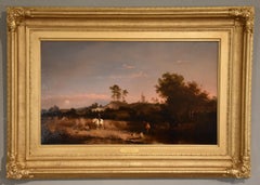 Oil Painting by Henry John Boddington "Gathering the Harvest"