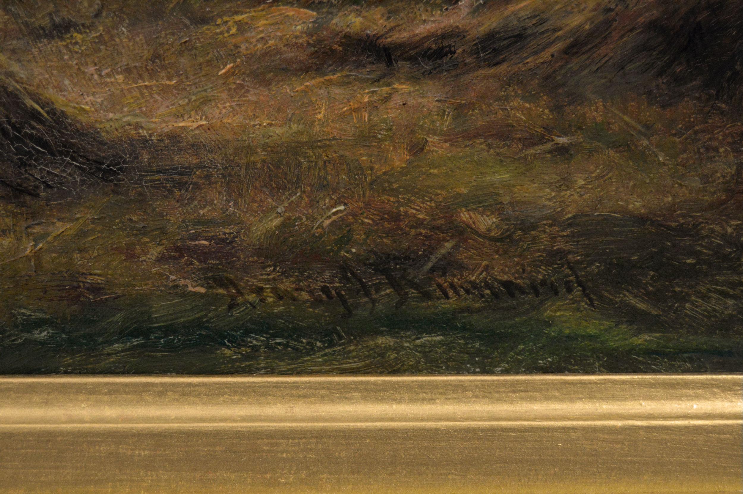 Pintura al óleo de un paisaje de Sussex del siglo XIX sobre una cosecha en venta 2