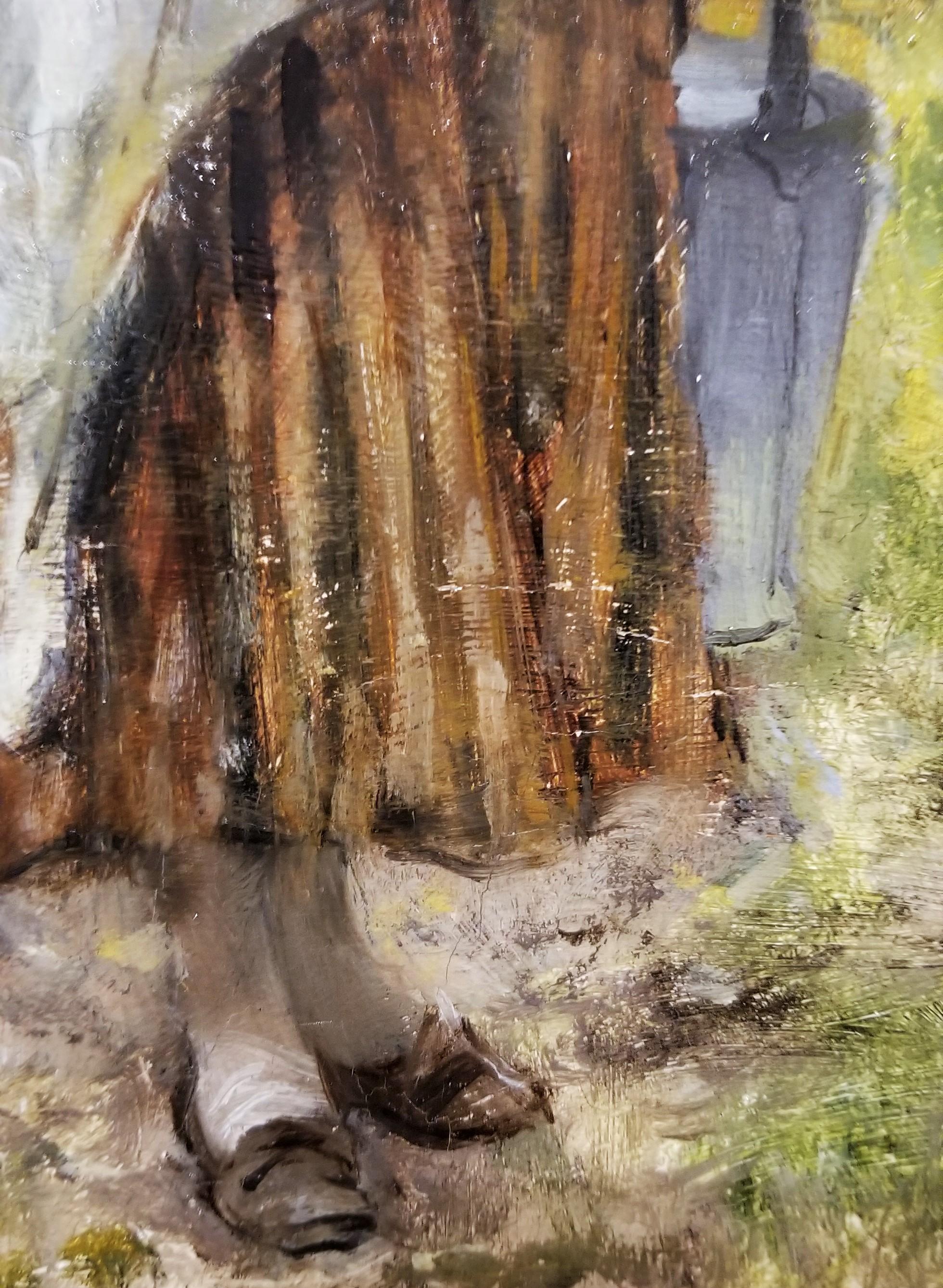 Fetching Water by the River /// British Impressionism Yeend King Oil Painting en vente 13