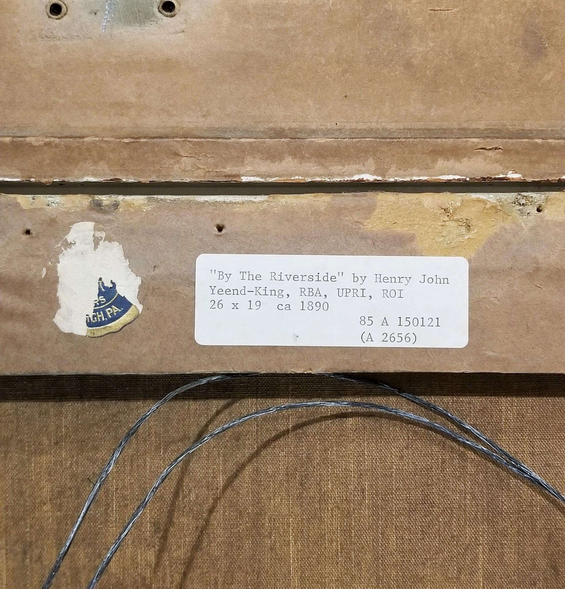 Fetching Water by the River /// British Impressionism Yeend King Oil Painting en vente 16