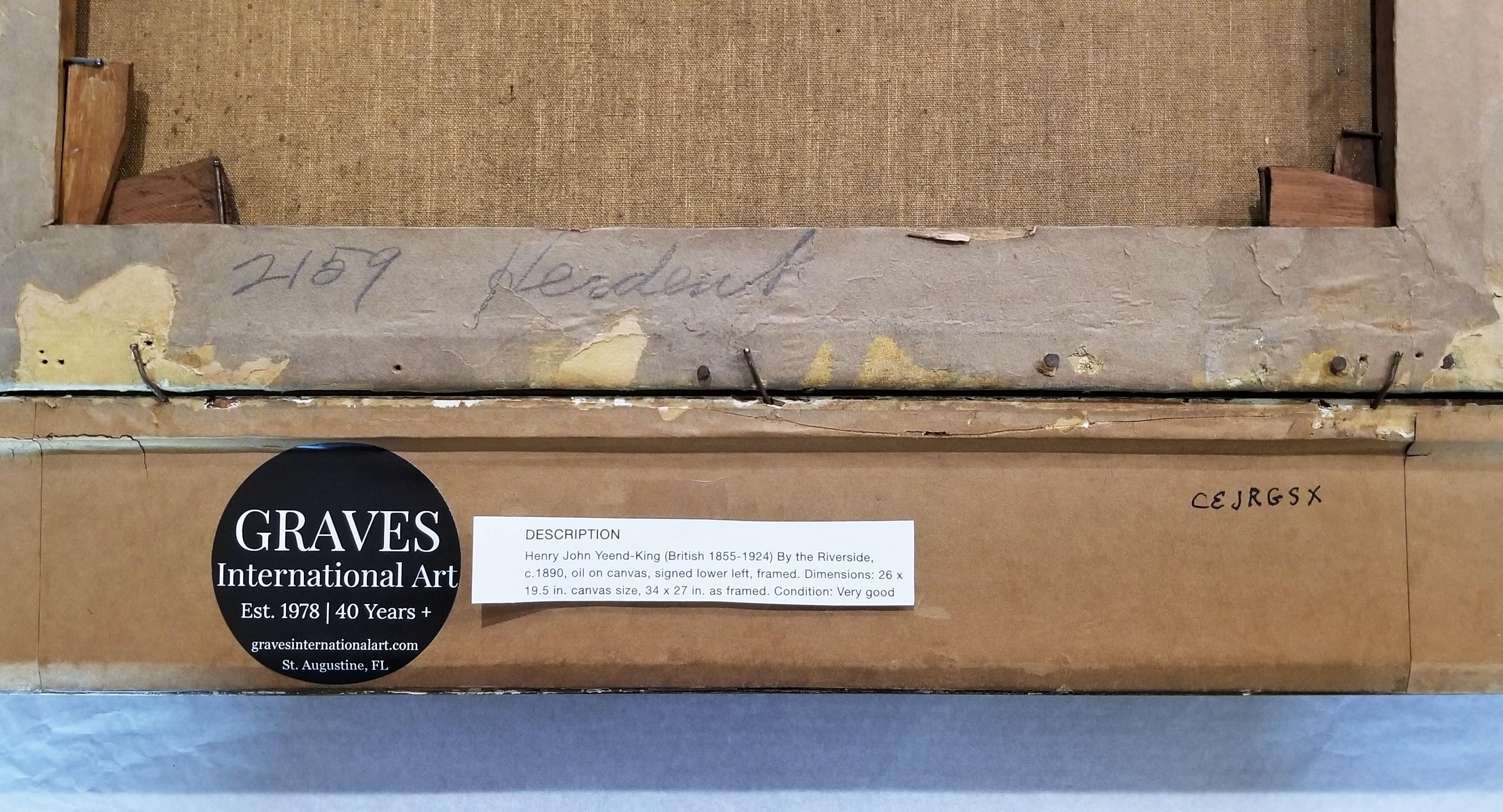 Fetching Water by the River /// British Impressionism Yeend King Oil Painting en vente 17