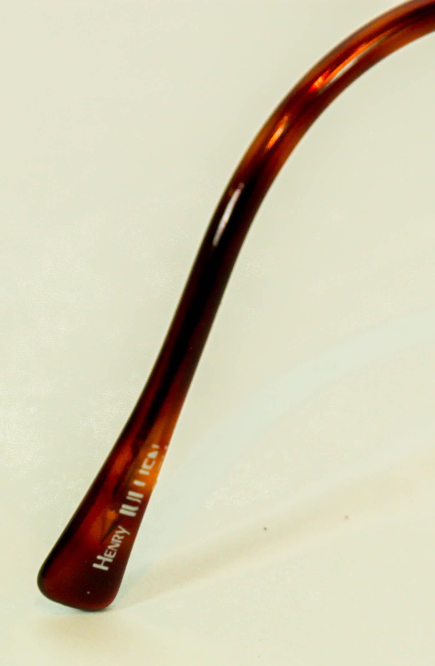 Henry Jullien  Eyewear Lady Classic Gold Half Frame New Vintage Model Onduale en vente 7