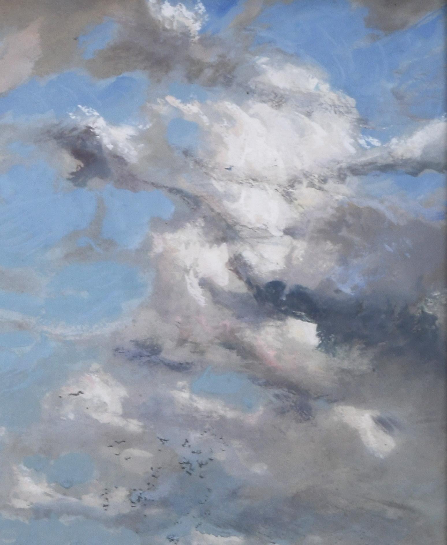 Crows aloft, Berlin Heights - American Impressionist Painting by Henry Keller