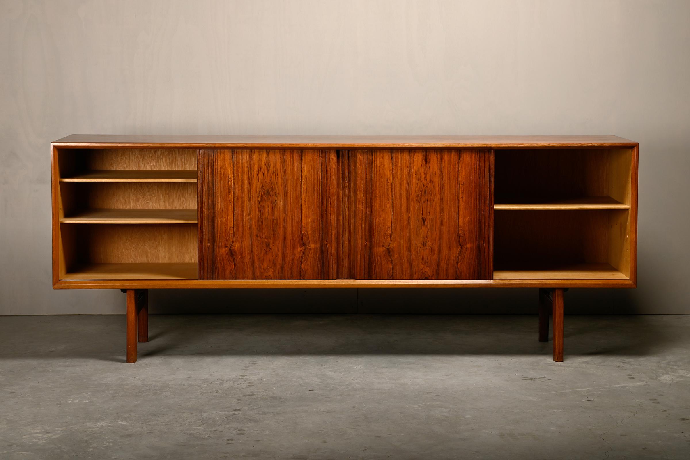 Henry Kjærnulf large Sideboard in rosewood for Bruno Hansen, Denmark 1960s In Good Condition In Amsterdam, NL