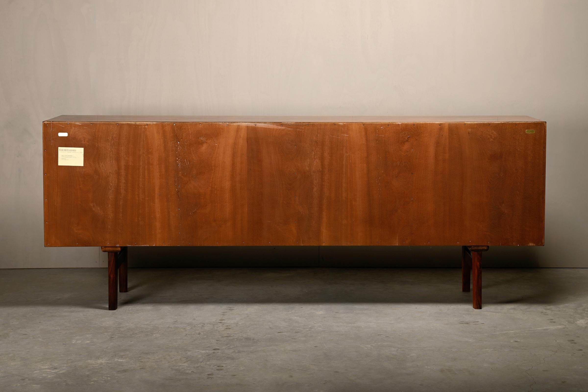 Henry Kjærnulf large Sideboard in rosewood for Bruno Hansen, Denmark 1960s 2