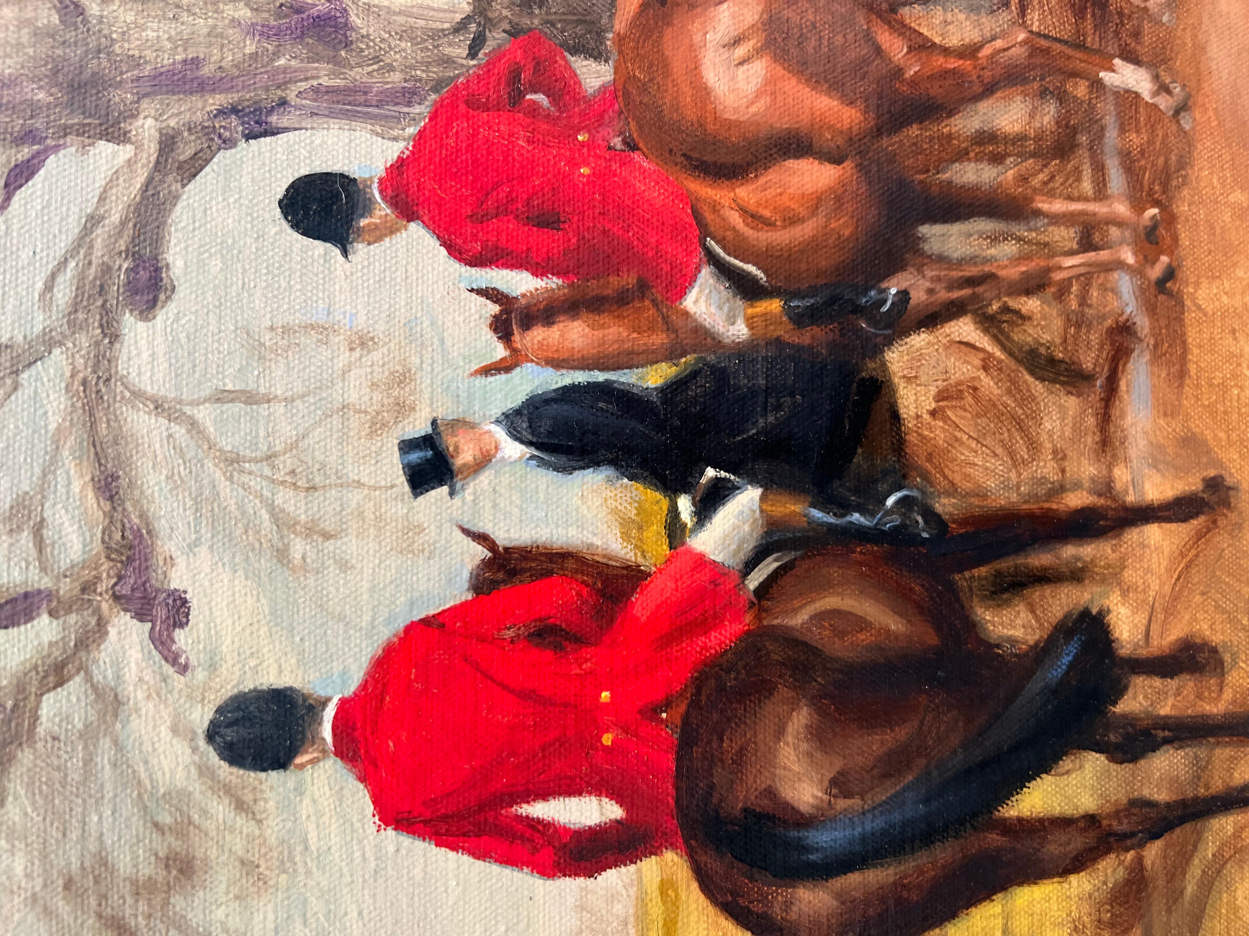 The Belvoir, Checked - Brown Animal Painting by Henry Koehler