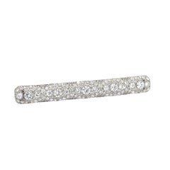 Henry Kohn Sons Diamond Platinum Edwardian Brooch