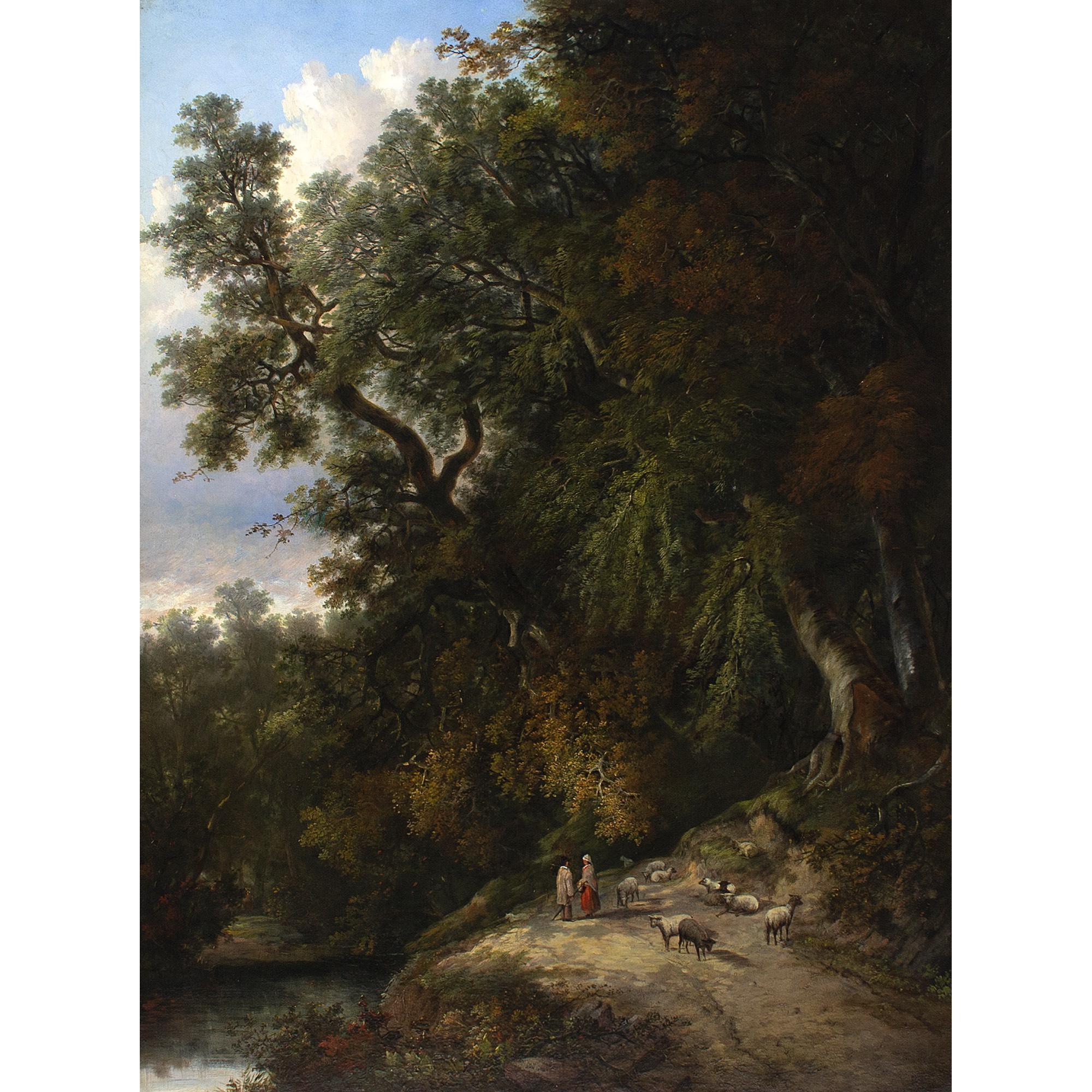 Henry Ladbrooke, Scene Near Walsingham, Norfolk, Oil Painting 1