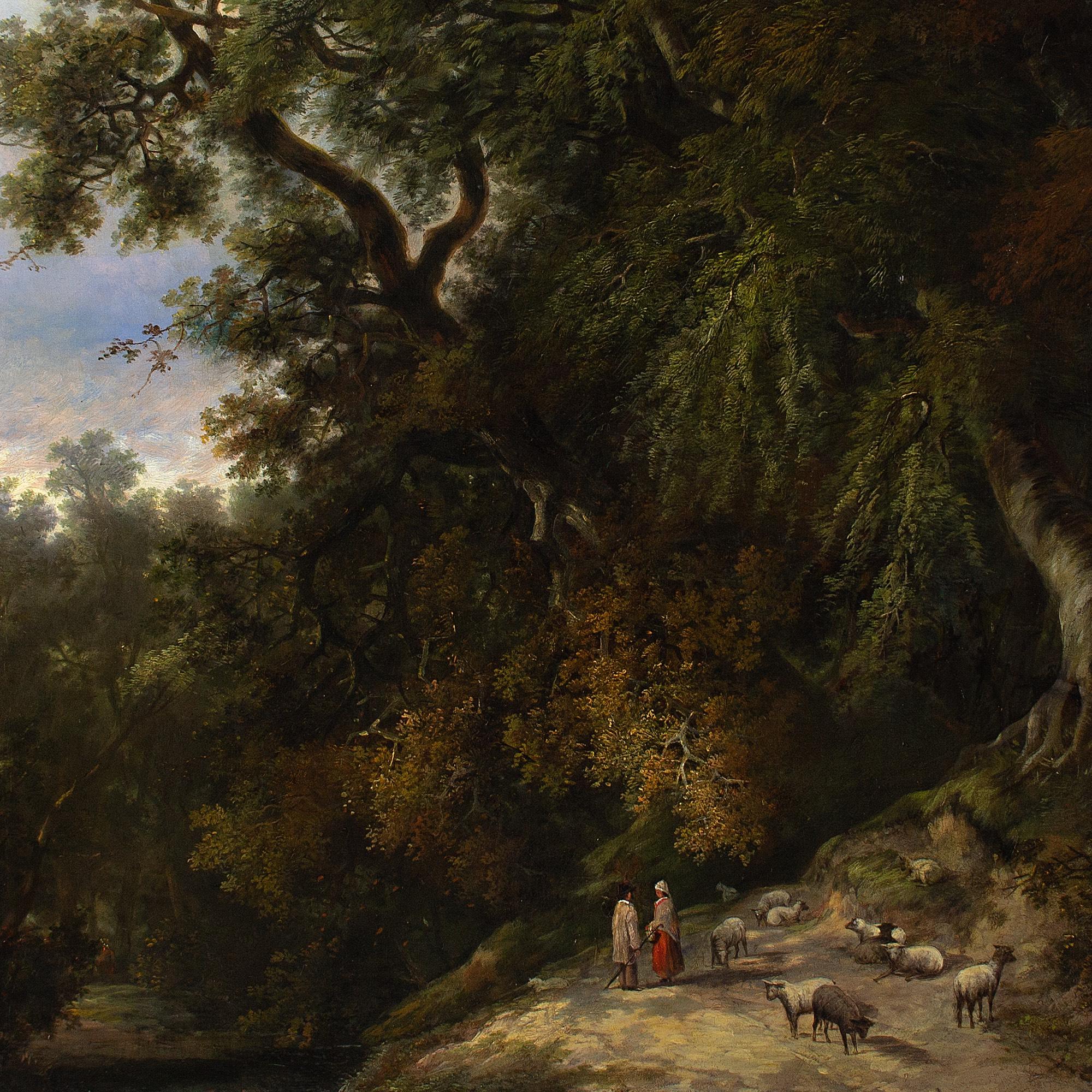 Henry Ladbrooke, Scene Near Walsingham, Norfolk, Oil Painting 6