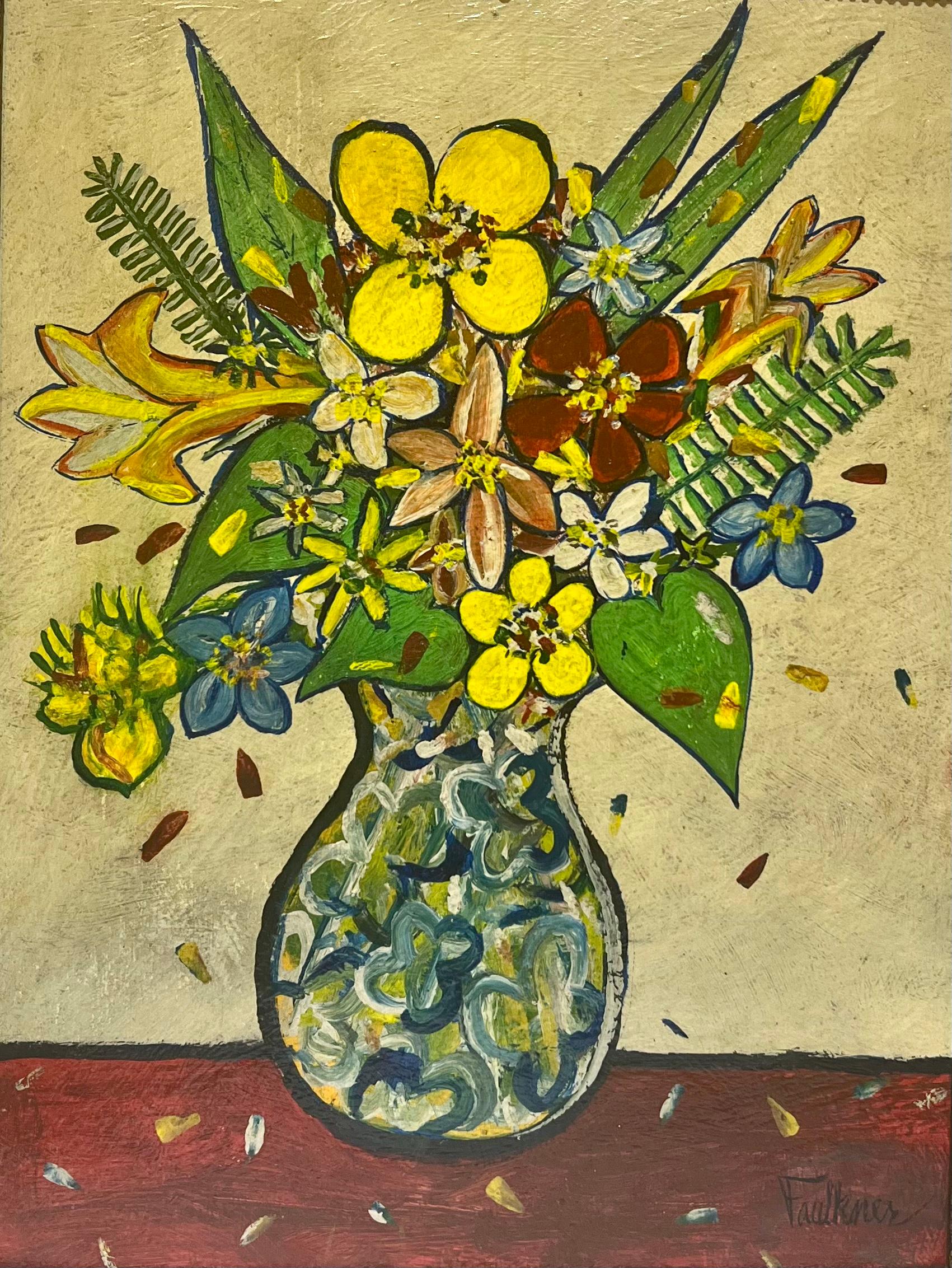Henry Lawrence Faulkner Post Impressionist Naive Painting STILL LIFE For Sale at 1stDibs