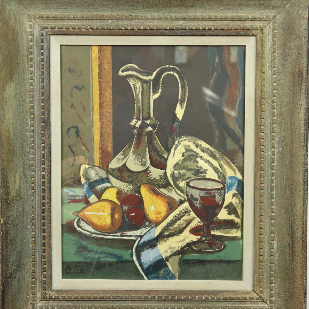 Américain Henry Lee McFee - Nature morte moderniste du milieu du siècle - Sérigraphie en vente
