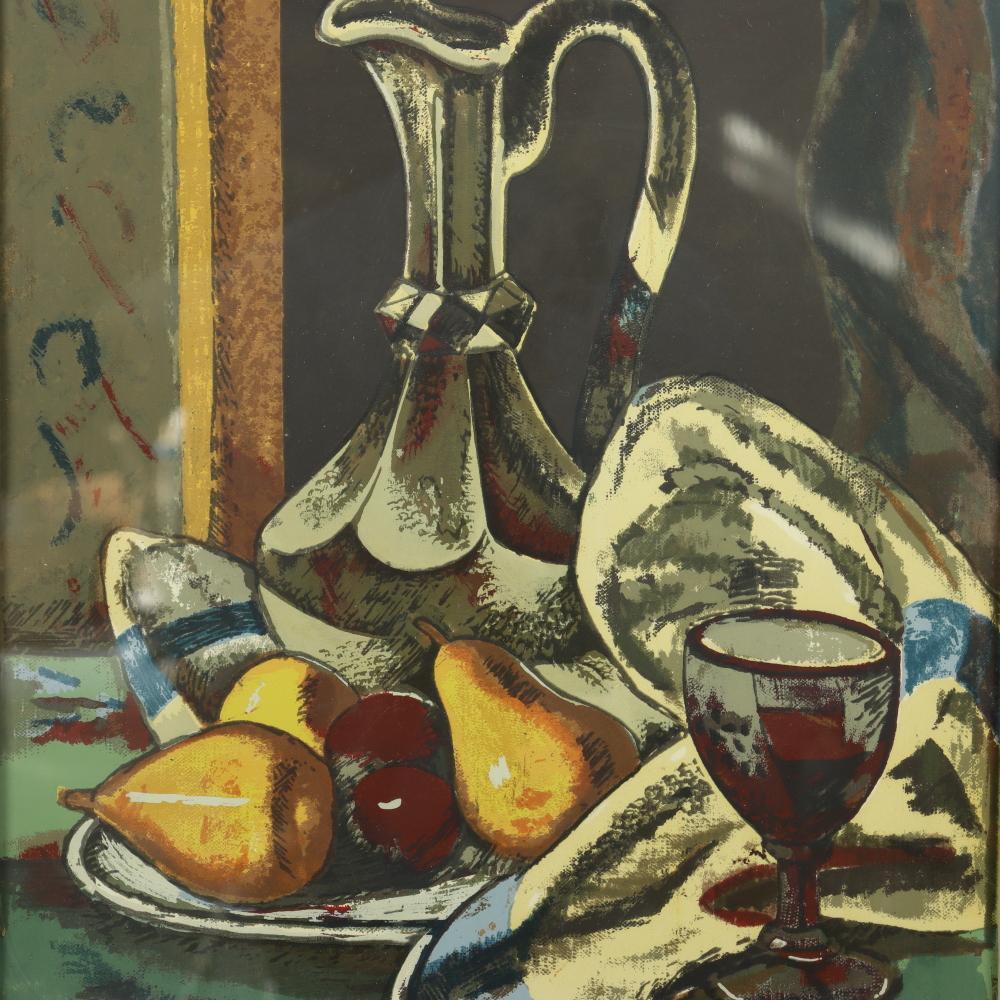 Henry Lee McFee - Nature morte moderniste du milieu du siècle - Sérigraphie Bon état - En vente à Los Angeles, CA