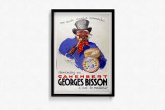 1937 Original Werbeplakat Demandez un Camembert Georges Bisson, Gastronomie, Original