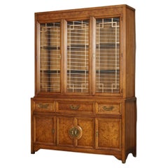 Henry Link Asian Display Cabinet With Lights Burl "Mandarin" Collection 