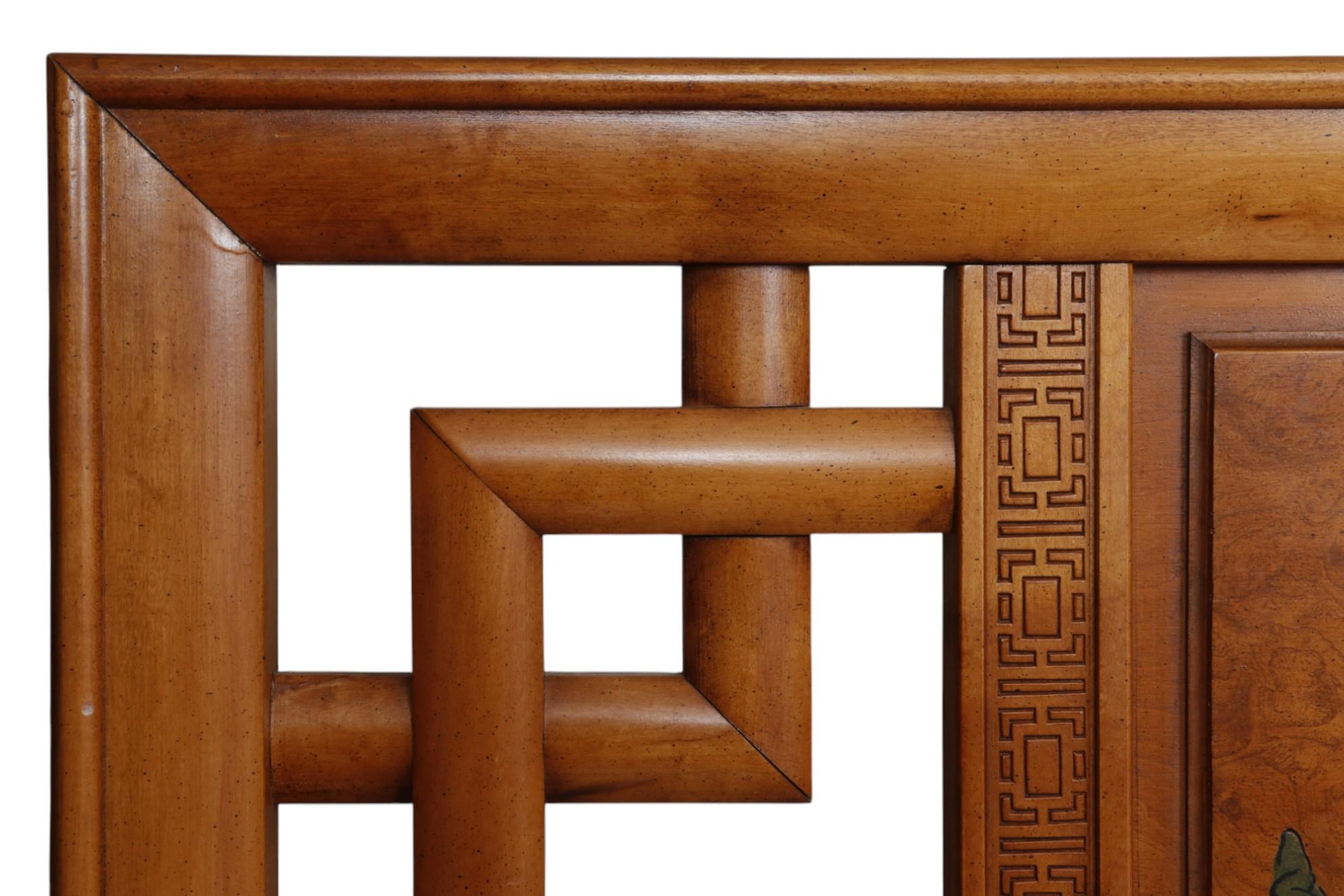 American Henry Link Chinoiserie King Size Headboard For Sale