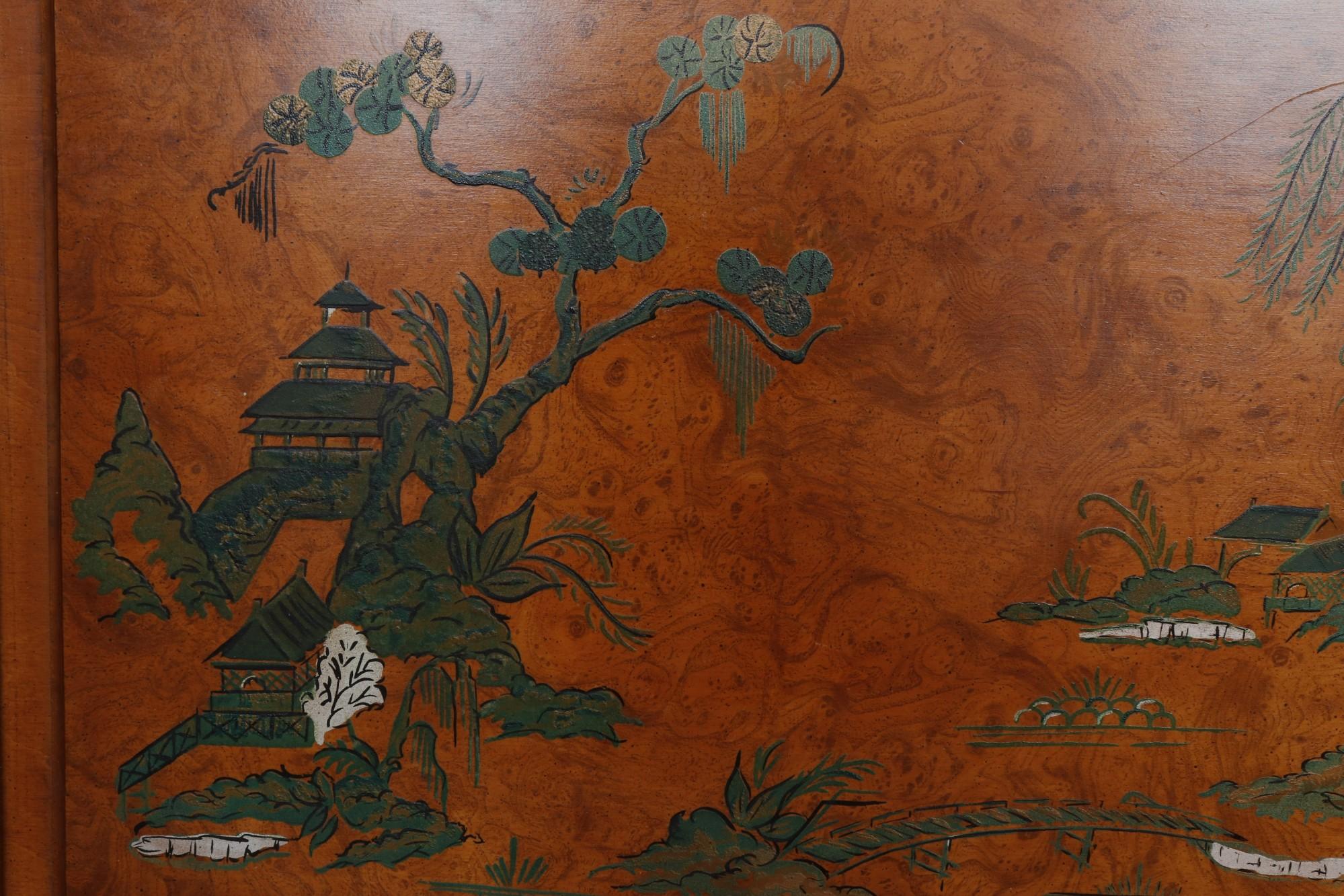 20th Century Henry Link Chinoiserie King Size Headboard For Sale