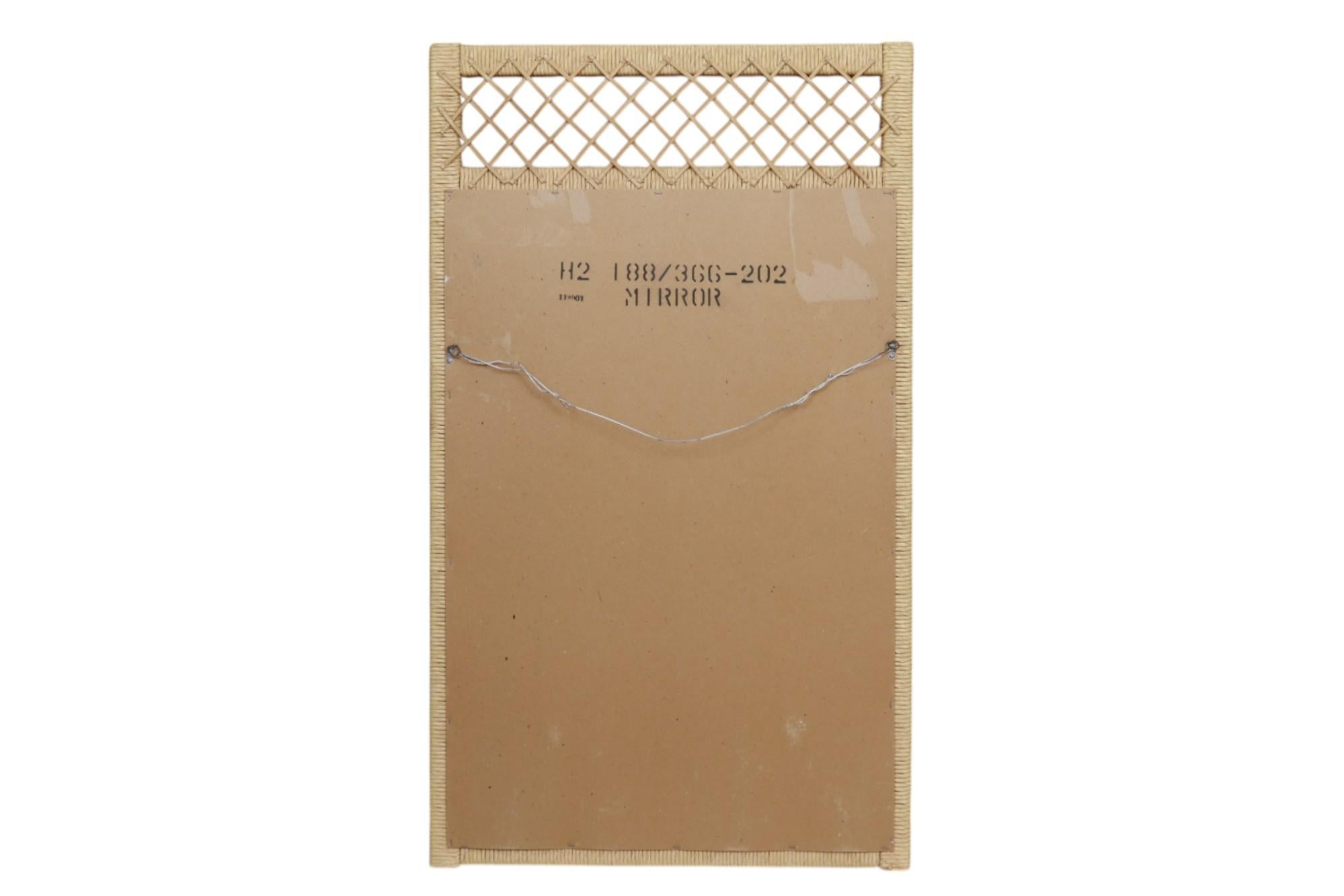 Bamboo Henry Link for Lexington Rattan Wall Mirror For Sale
