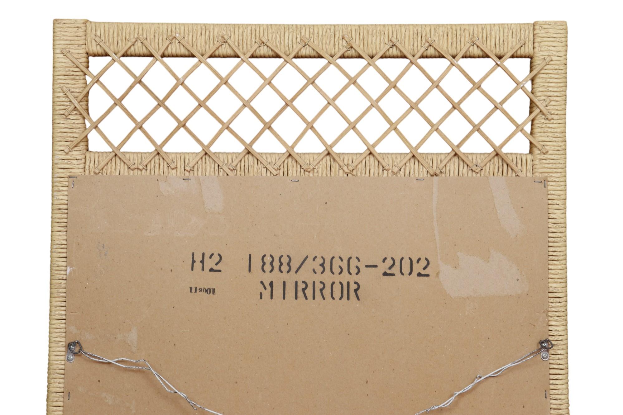 Henry Link for Lexington Rattan Wall Mirror For Sale 1
