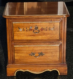 Henry Link Furniture Ornate and Partial Gilt Two Drawer Nightstand