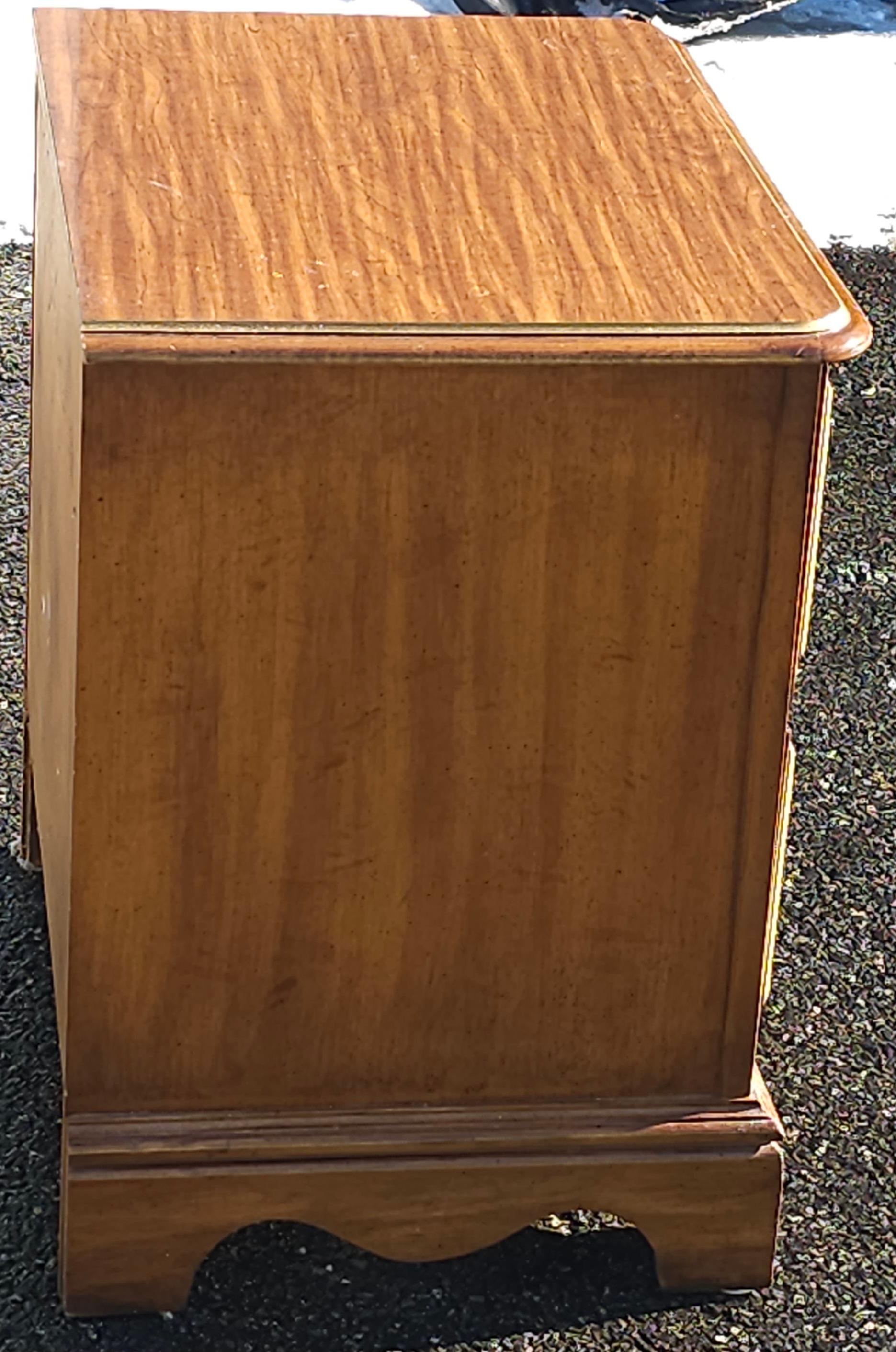 American Henry Link Furniture Ornate and Partial Gilt Two Drawer Nightstand For Sale