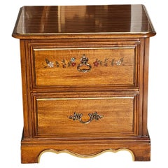 Henry Link Furniture Ornate and Partial Gilt Two Drawer Nightstand