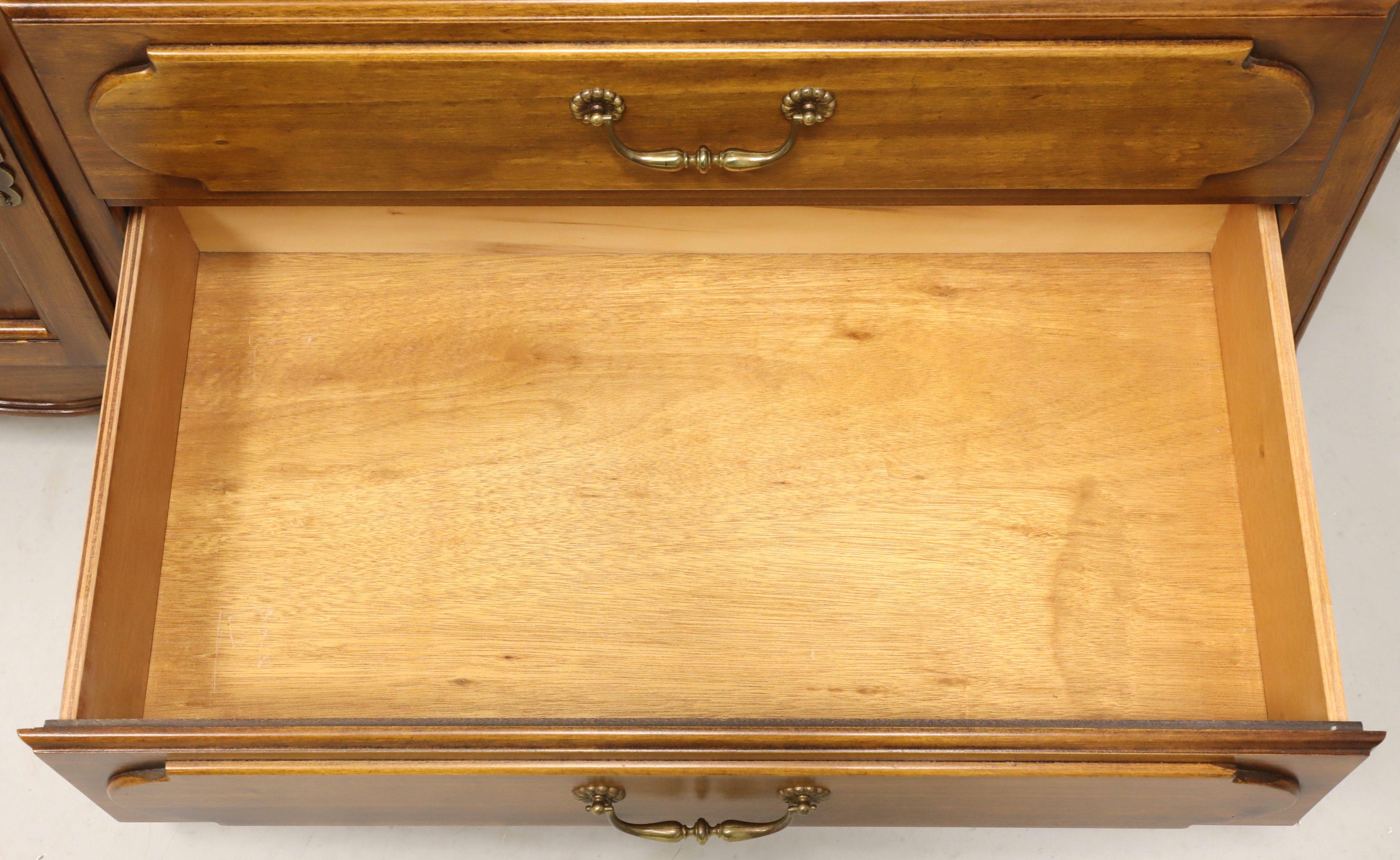 20th Century HENRY LINK Margaux Collection Cherry French Country Louis XV Double Dresser