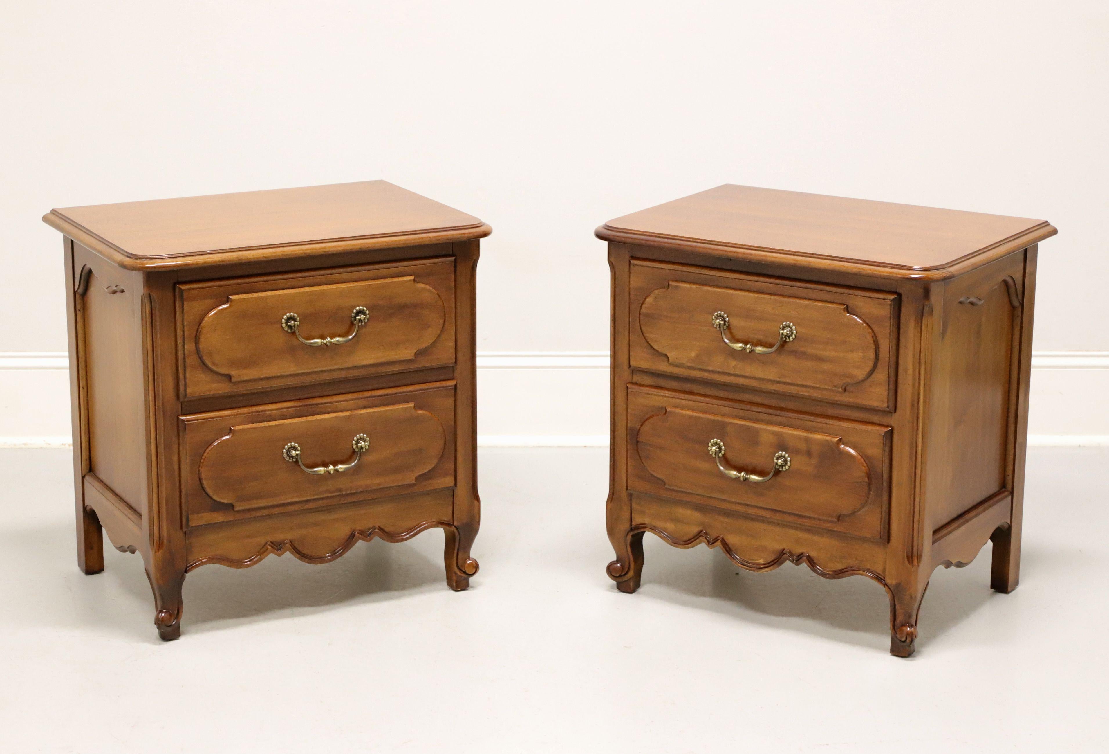 HENRY LINK Margaux Collection Cherry French Country Louis XV Nightstands - Pair 5