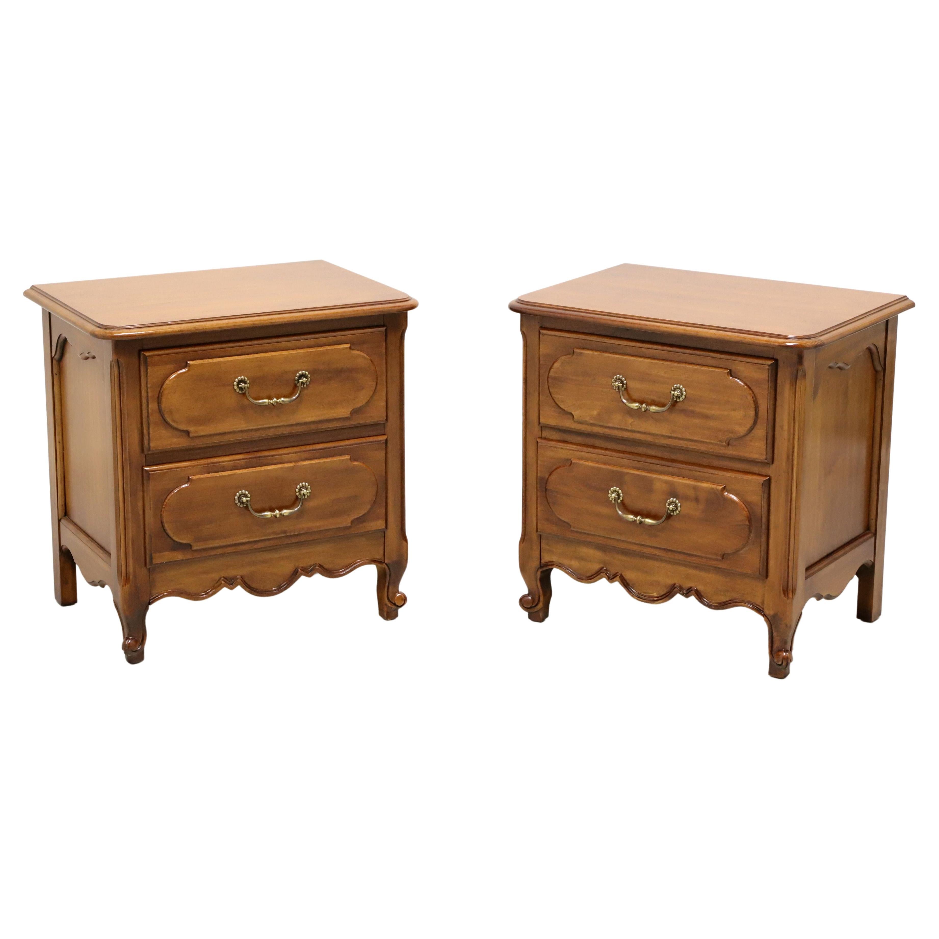 HENRY LINK Margaux Collection Cherry French Country Louis XV Nightstands - Pair