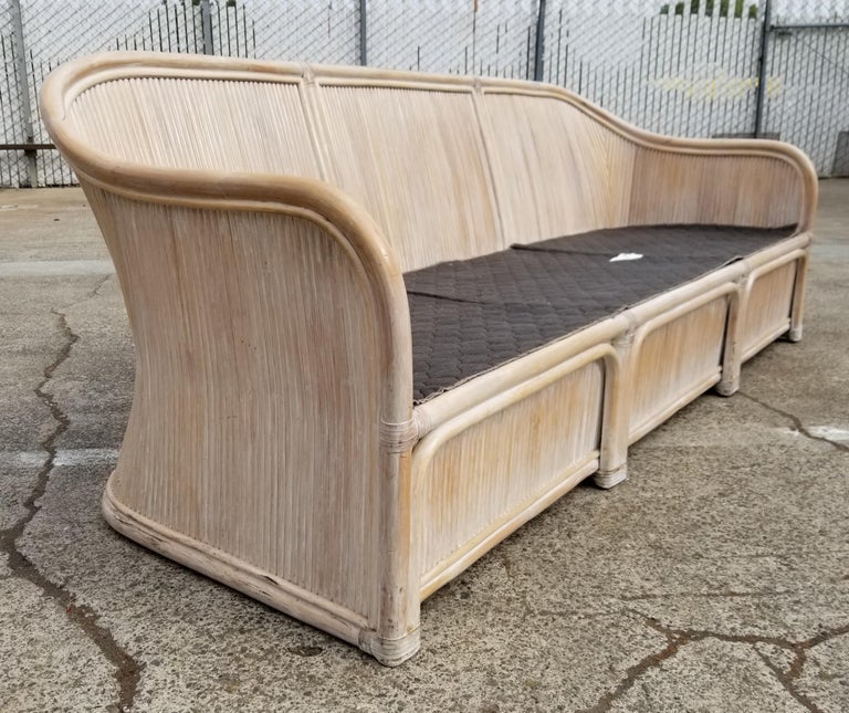 Henry Link Split Reed Bamboo Sofa at 1stDibs henry link wicker sofa